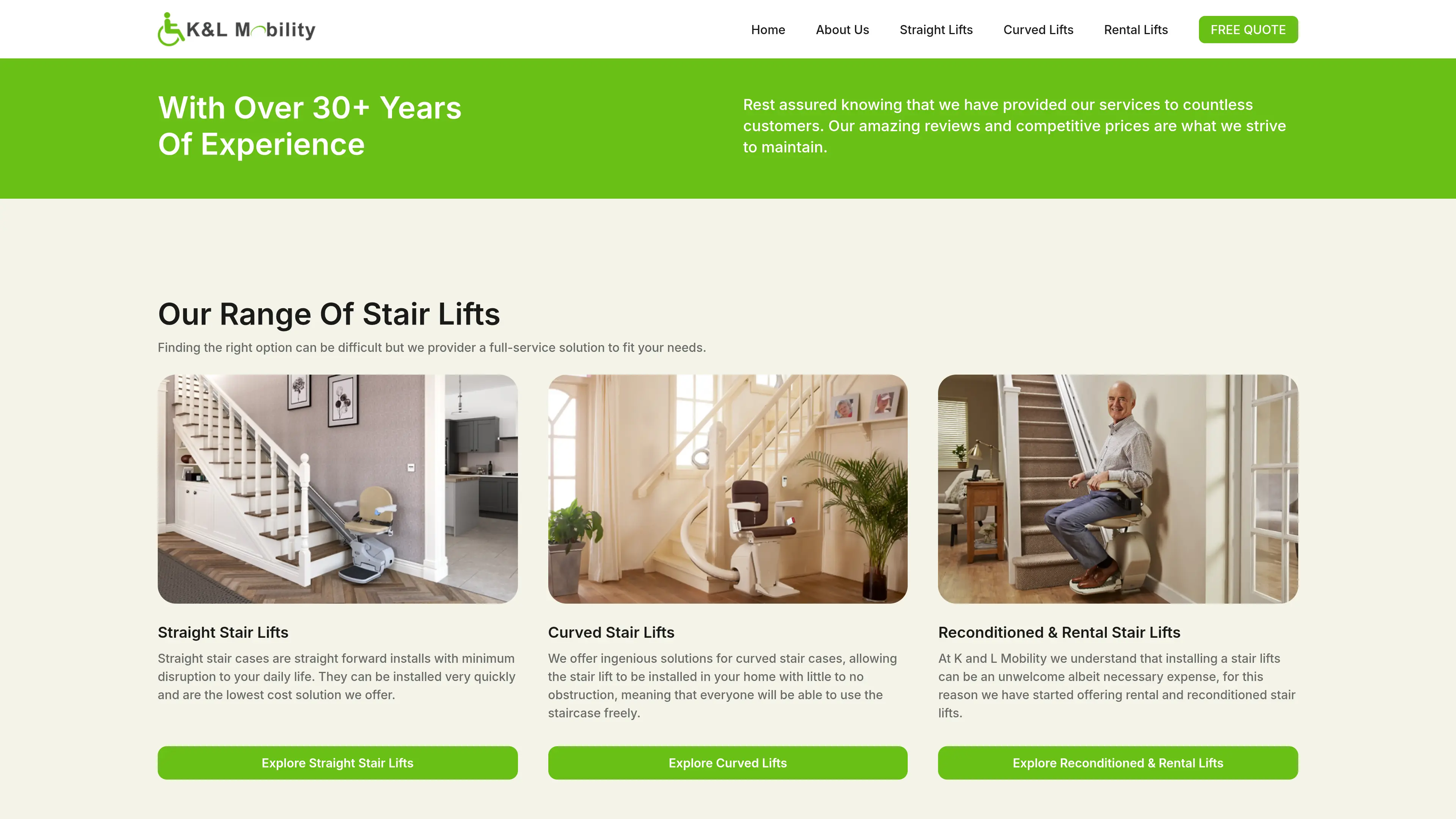Screenshot of the K&L Mobility website - image 3