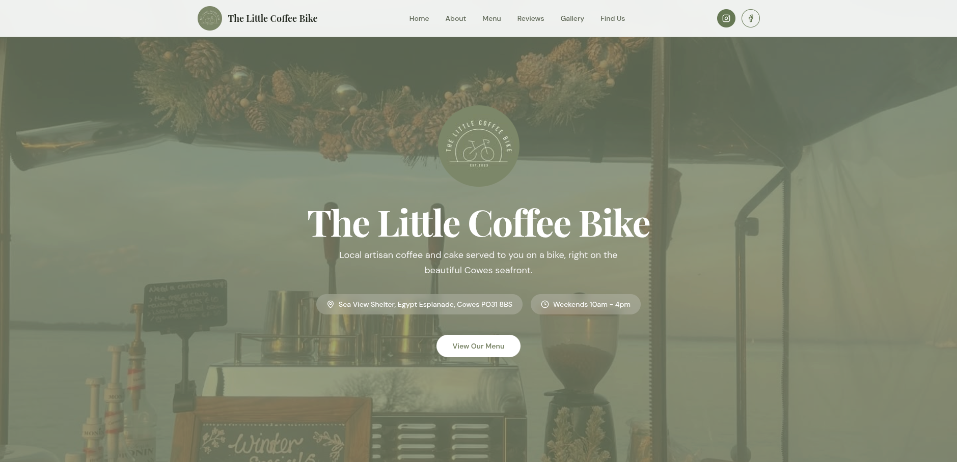 The Little Coffee Bike website project by Refold Studio