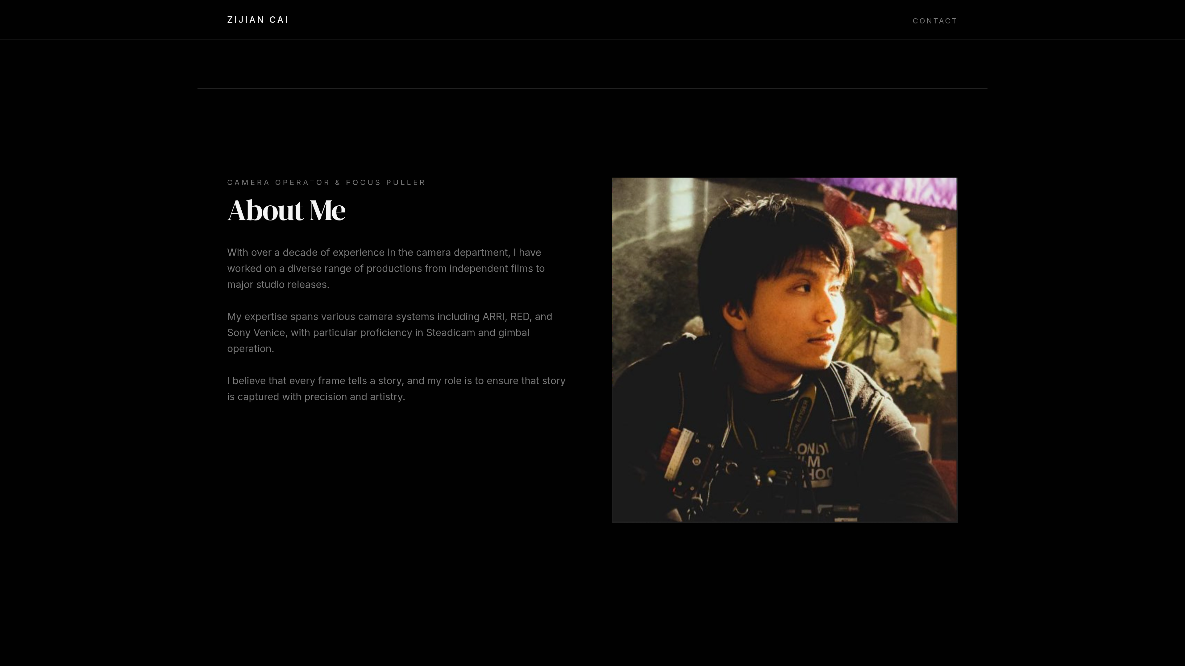 Screenshot of the Zijian Cai website - image 4